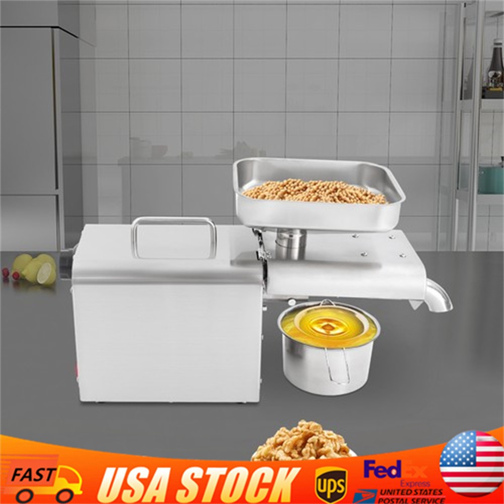 Automatic Nut Flax Seeds Oil Press Machine Cold and Hot Oil Extractor 610W 110V