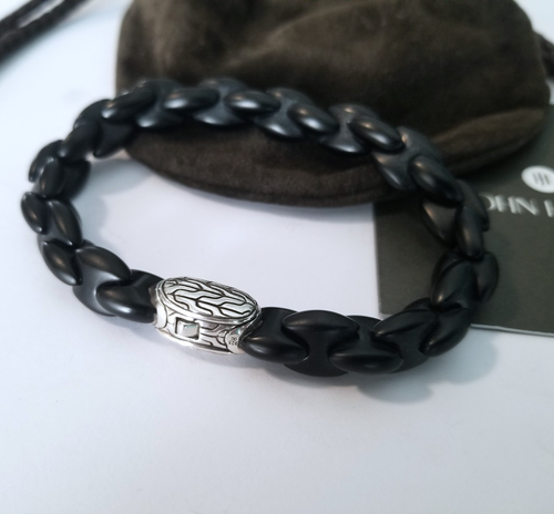 JOHN HARDY Black Onyx & Pearl Heishi Bracelet - Reis-Nichols Jewelers