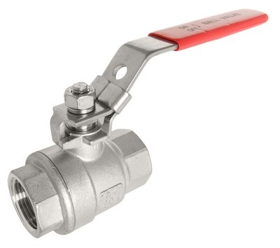 3/4'' All 304 S.S. Ball Valve - Full Port, 1000 WOG / Red Handle