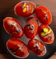 Pretty Handmade Lampwork Beads Opaque Red With Flecks 12mm Qty:4