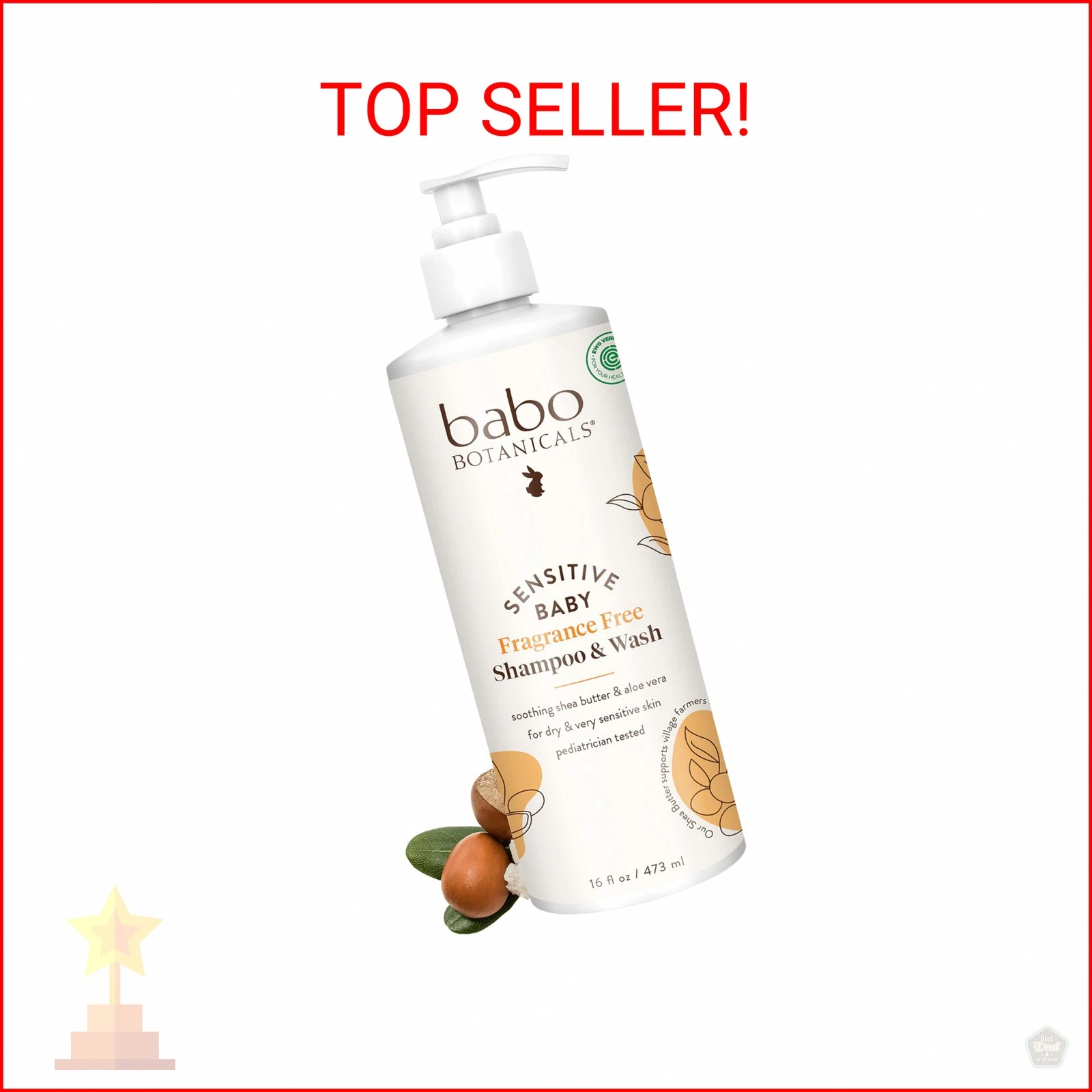 Babo Botanicals Fragrance-Free 2-in-1 Baby Shampoo & Wash - Shea Butter, Calendu
Opens in a new wind