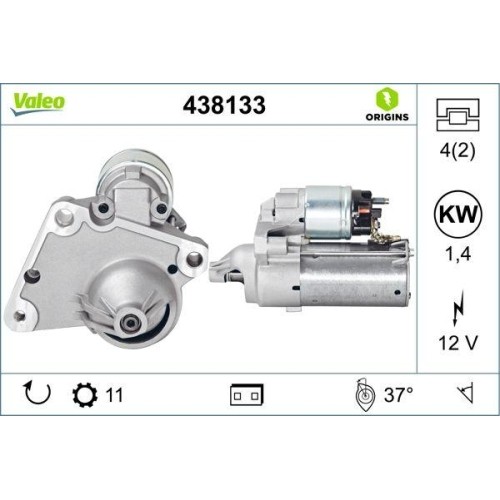 Starter Valeo 438133 Valeo Origins New Oe Technologie FüR CitroëN Fiat Opel DS-image