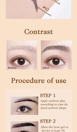 Tearing Eyebrow Gel Dyeing Eyebrow Cream Waterproof Anti-staining Lasting Makeup - Picture 12 of 21