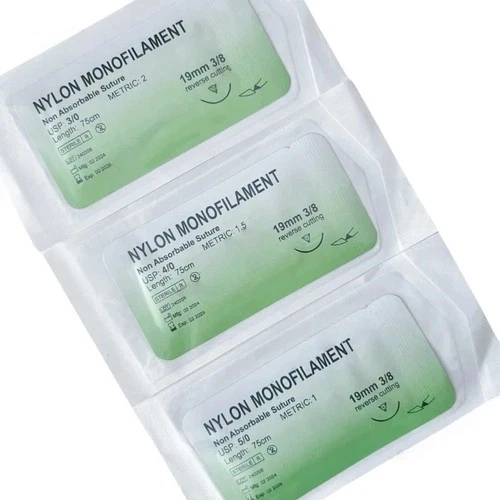 Dental Nylon Training Sutures Monofilament Reverse Cut Study Metric 3-0/4-0/5-0
