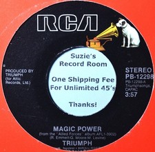 Triumph Magic Power 80s Rock NM 45 7" Vinyl -COUPONS!
