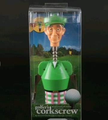 Golfer's Corkscrew Hand-Painted with Dazzling Chrome Accents. NEW in Box $14.50