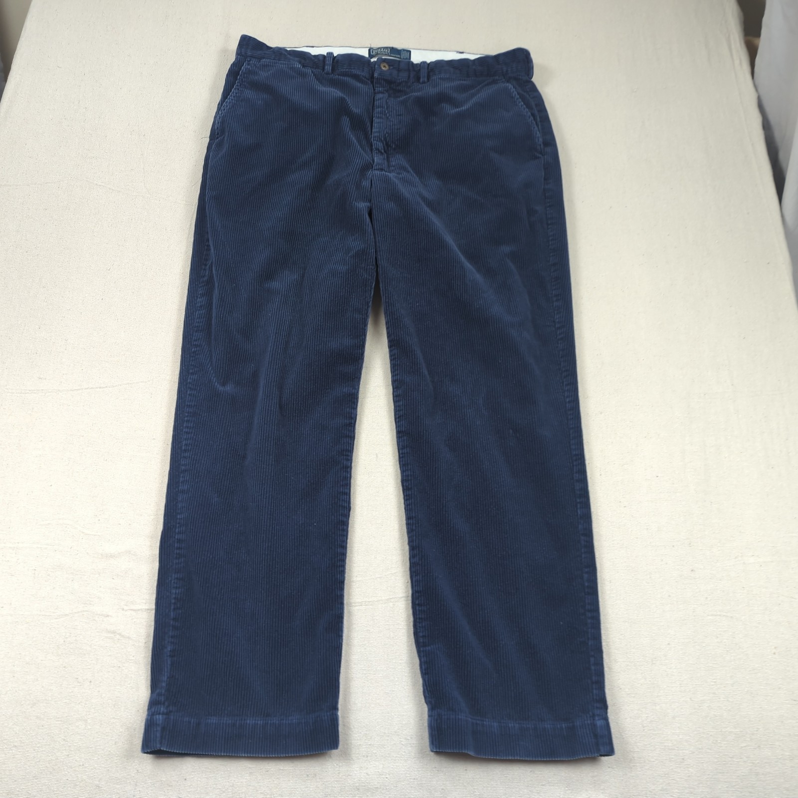 Vintage Polo Ralph Lauren Pants Mens 38x30 Blue Corduroy Distressed