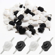 50Pcs Self-Lock Micro Push Button Switch DC 30V 1A, Latching Mini On/Off Switch