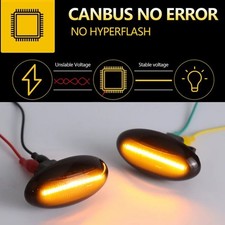 2x Dynamic Led Side Indicator Marker For Peugeot 107 206 307 Citroen C1 C2 C3