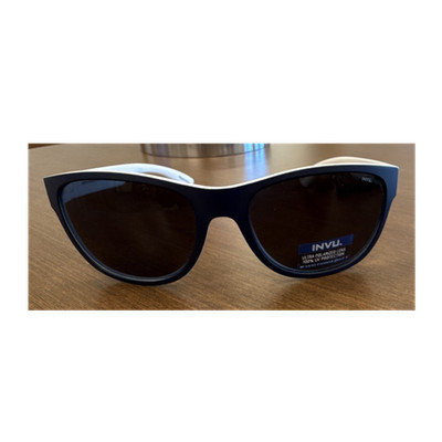 INVU Men's 191 C3 wrap Plastic Frame Black Polarized 100% UV Sunglasses
