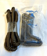 Vintage Premier and Adirondack  Brown   Long Phone Cord 25ft, 2 Pieces-NEW