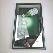 Letrero de exhibición de espejo de barra de ginebra Tanqueray de colección perfecto retroceso con un giro 15x25x2