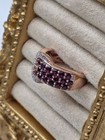 1.75ctw Anthill Garnet & Zircon Buckle Ring Vermeil Plated Sterling Size 6 — photo 5