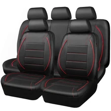 Universal FIT Piping Leather Car Seat Cover, for suvs,Van,Trucks,Airbag Compa...