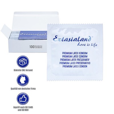 Extasialand  100 Kondome Stück Kondom 100er Pack Präservative Condome Condom