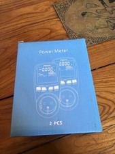 2x Power Meter Energy Monitor Plug Electricity Usage Watt Meter UK Plug