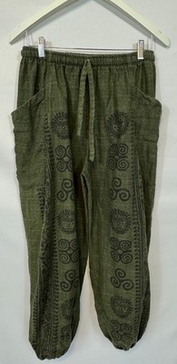 yoga harem pants men women baggy lounge  green Y2K