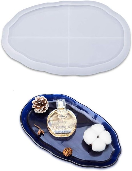 Tablett Epoxidharz Formen,Schale Silikonformen Epoxidharz,Ovale Resin-image