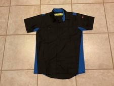Red Kap Mens Short Sleeve Performance Shop Shirt Oil Repel Block Work Medium
