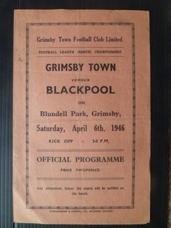 GRIMSBY TOWN v Blackpool 45/6.