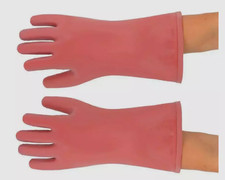 High Voltage 12kv Insulated Safety Electrical Insulating Gloves For Electricians