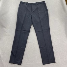 J Crew Dress Pants Mens 38x34 Navy Bowery Oxford Wool Blend Flat Front