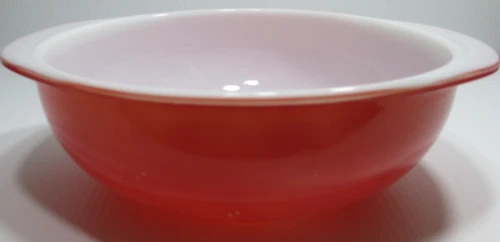Vintage Pyrex Glass Casserole Dish #024 Flamingo Pink Round 2 Quart NO LID 42