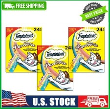 72 Pack Temptations Creamy Puree Chicken, Salmon  Tuna Lickable Cat Treats