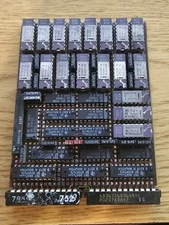 Vintage IBM Mainframe System/360 Board Gold w/36x Intel Ceramic Gold IC Chips