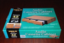 New MODULAR SERIES Audio Cassette Cabinet Stackable Modular System Holds 42