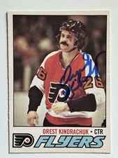 Orest Kindrachuk 1977-78 O-PEE-CHEE #26 AUTO AUTOGRAPHED Signed Phila Flyers