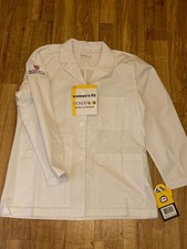 WonderLab Womens Size M White Lab Coat w/ Pockets New w/ Tags Roberts Wesleyan