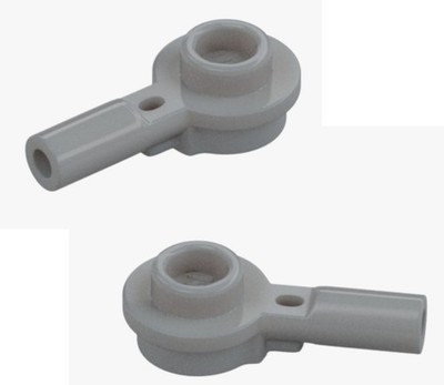 LEGO 2x Stange 1x1 Rund mit Achse hellgrau 32828 6227897 Medium Stone Grey NEU