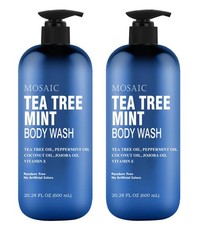Tea Tree Body Wash with Mint Shower Gel with Vitamin E for Jock Itch, Eczem...