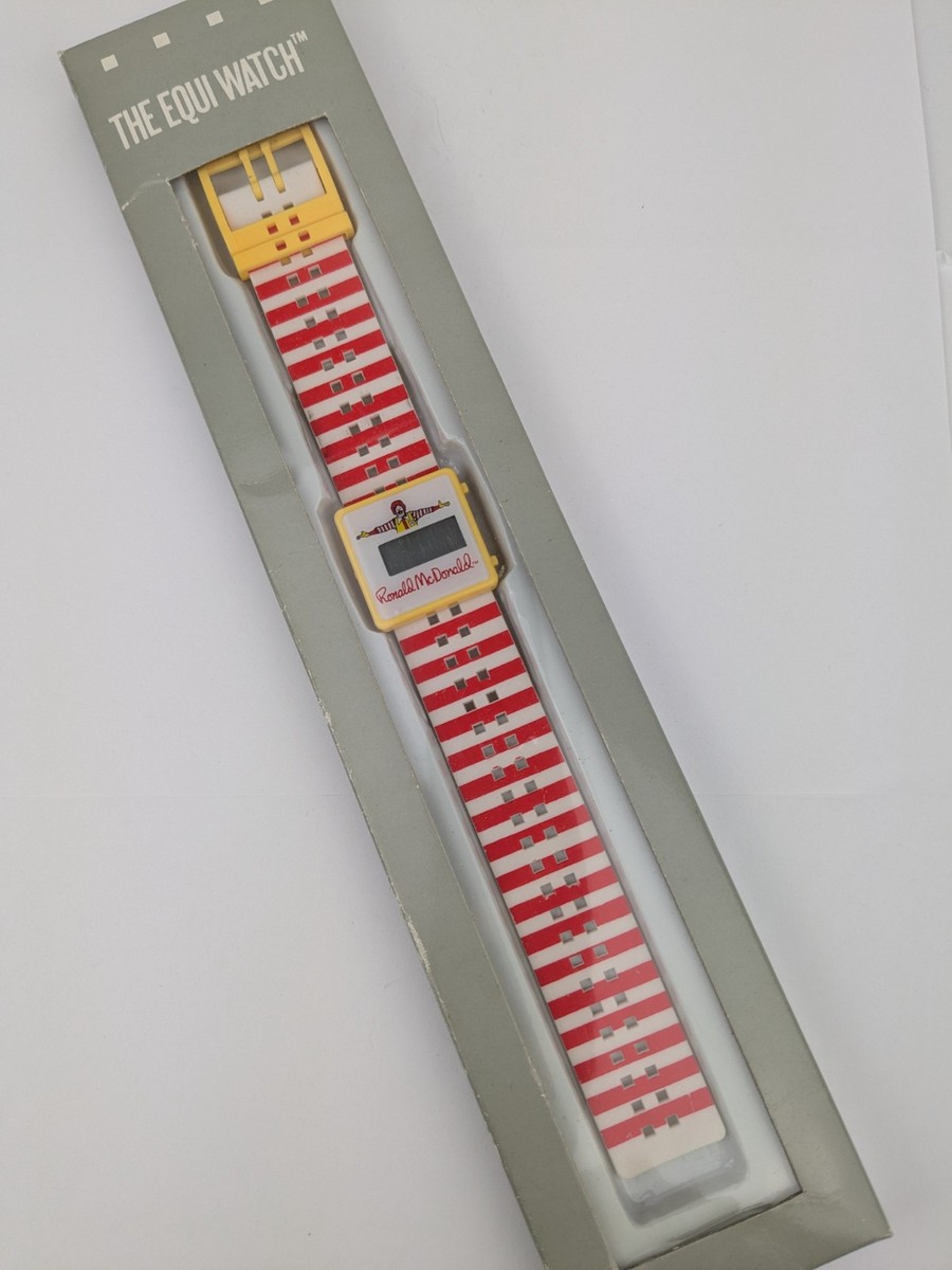 Rare Vtg 1987 McDonald's Ronald McDonald Digital Watch 26mm