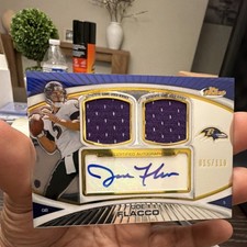 Topps 2010 Finest Autograph Dual Relic Joe Flacco #FADR-JFL Ravens /110