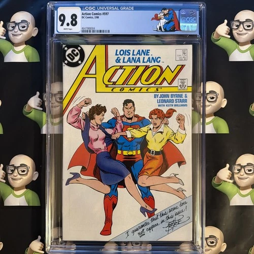 Action Comics 597~CGC 9.8~SUPERMAN KRYPTO Label🏷️~🔥HIGHEST GRADE🔥TOP POP🔥