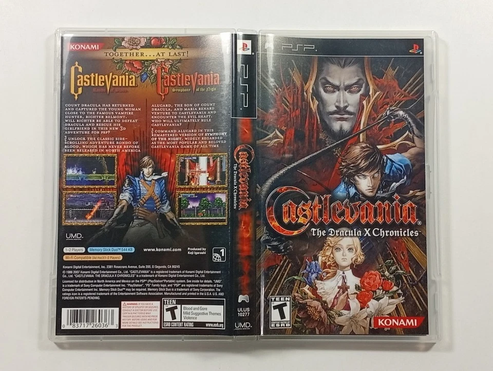 CASTLEVANIA THE DRACULA X CHRONICLES SONY PLAYSTATION PORTABLE (PSP) USA OCCASIO - Photo 2/4