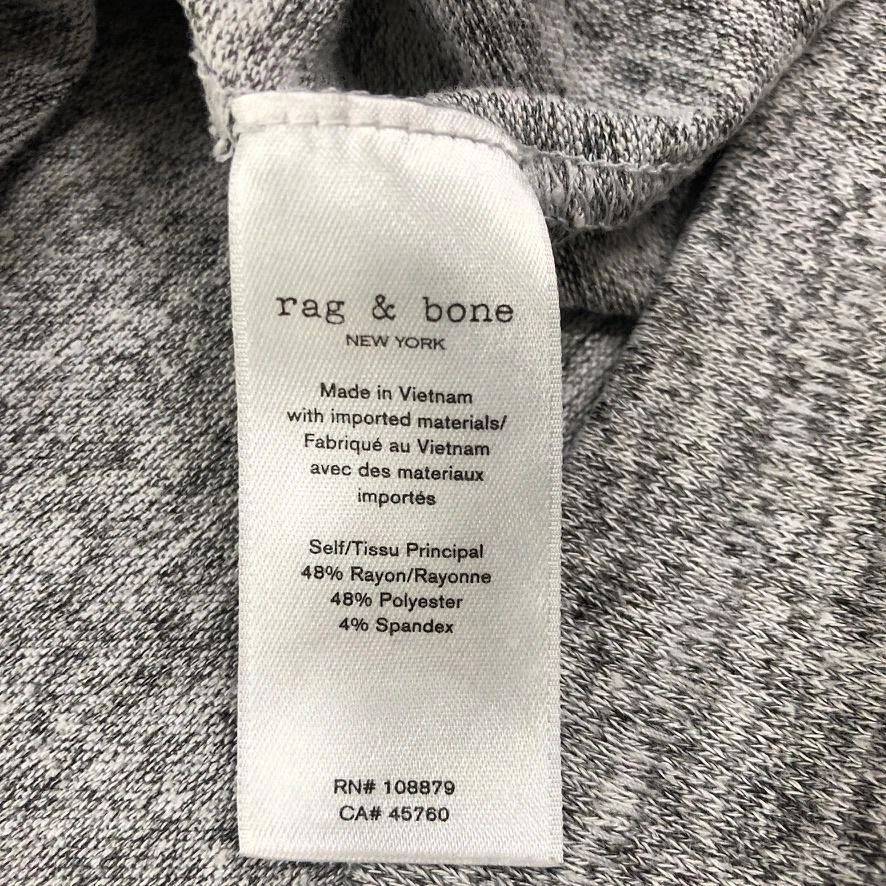 Camiseta sin mangas rag & bone para mujer pequeña gris jaspeado cuello alto sin mangas tejido elástico Foto 4 de 4
