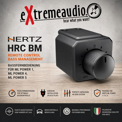 Hertz HRC BM Remotecontrol Bass Management Bassfernbedienung für ML Power, HCP