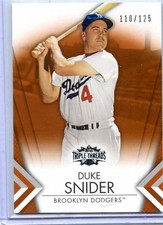 2012 TOPPS TRIPLE THREADS SEPIA BASE CARD 110/125 DUKE SNIDER