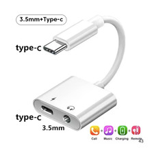 Type-C USB C to 3.5mm Jack Headphone  Charger 2 in 1 Adapter for Samsung Galaxy