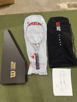 Wilson Custom Works Clash 100 Pro V2 Tennis Racquet 4 1/4 Silver NEW