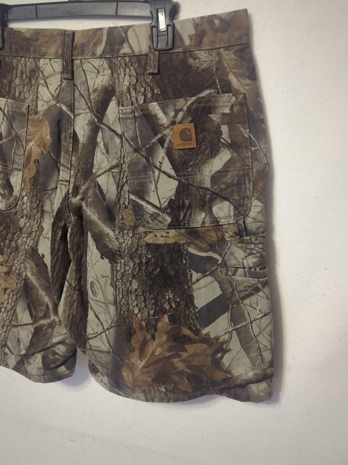 Carhartt B191 CMO Realtree Hardwoods Camo Carpenter Shorts Mens size 38 thumbnail 7