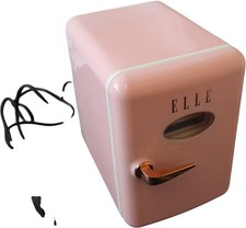 Elle Bm928942740 Pink Mini Fridge Beauty Cooler Rose Gold Handle Mains Powered