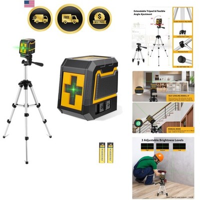 Laser-Level-with-Tripod, Green Cross Line Laser with Tripod Self-Leveling, La...