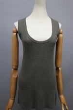RICK OWENS Brown Cotton Sleeveless Used Tank Top Womens Size XS
