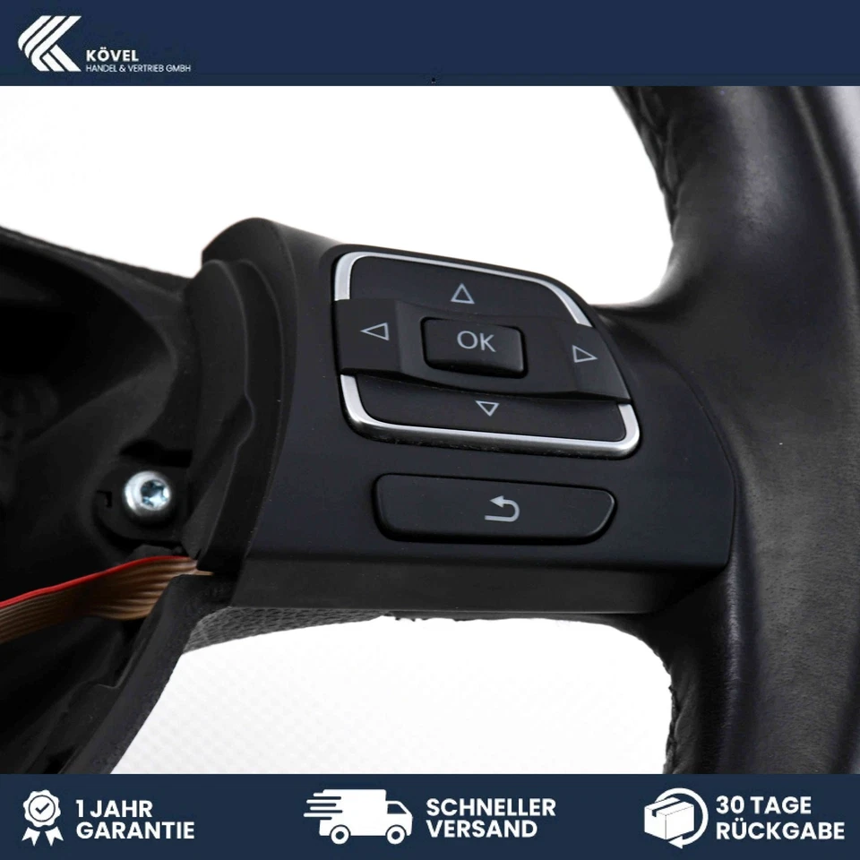 Original Lenkrad VW Jetta 3 1K2 Leder Multifunktion 5C0419091B - Bild 3 von 4