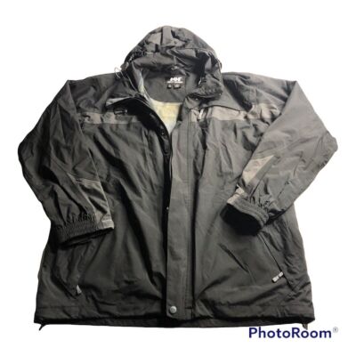 Helly Hansen Mens Size XL Black Longsleeve Weatherproof Hooded Jacket 100% Nylon