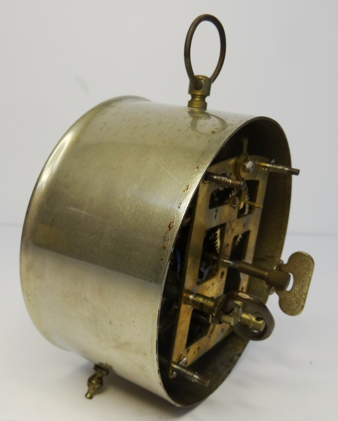 Antiker Pfeilkreuz Wecker mechanische Uhr Tischuhr antique alarm clock